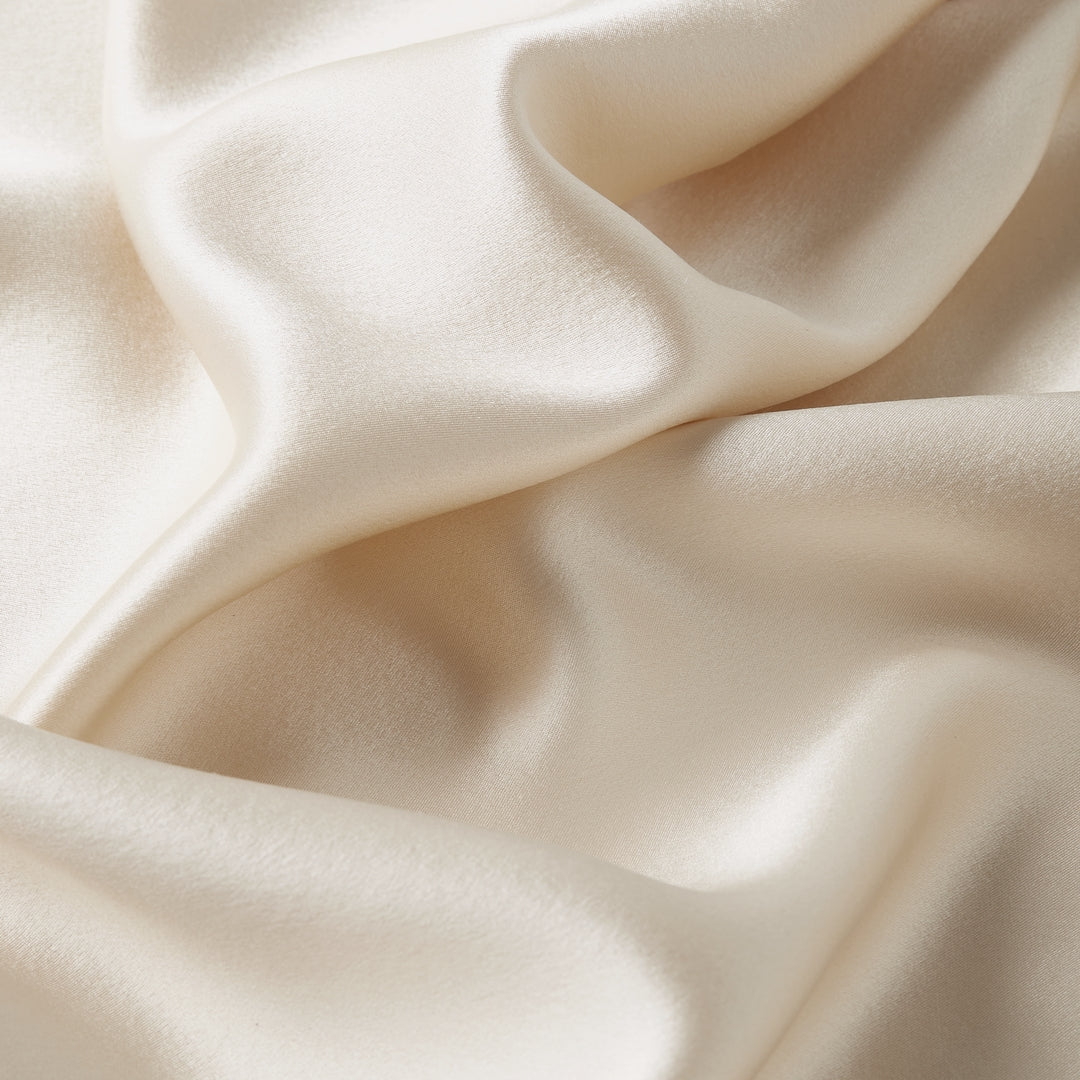 Biohack World White Gold Silk Fabric