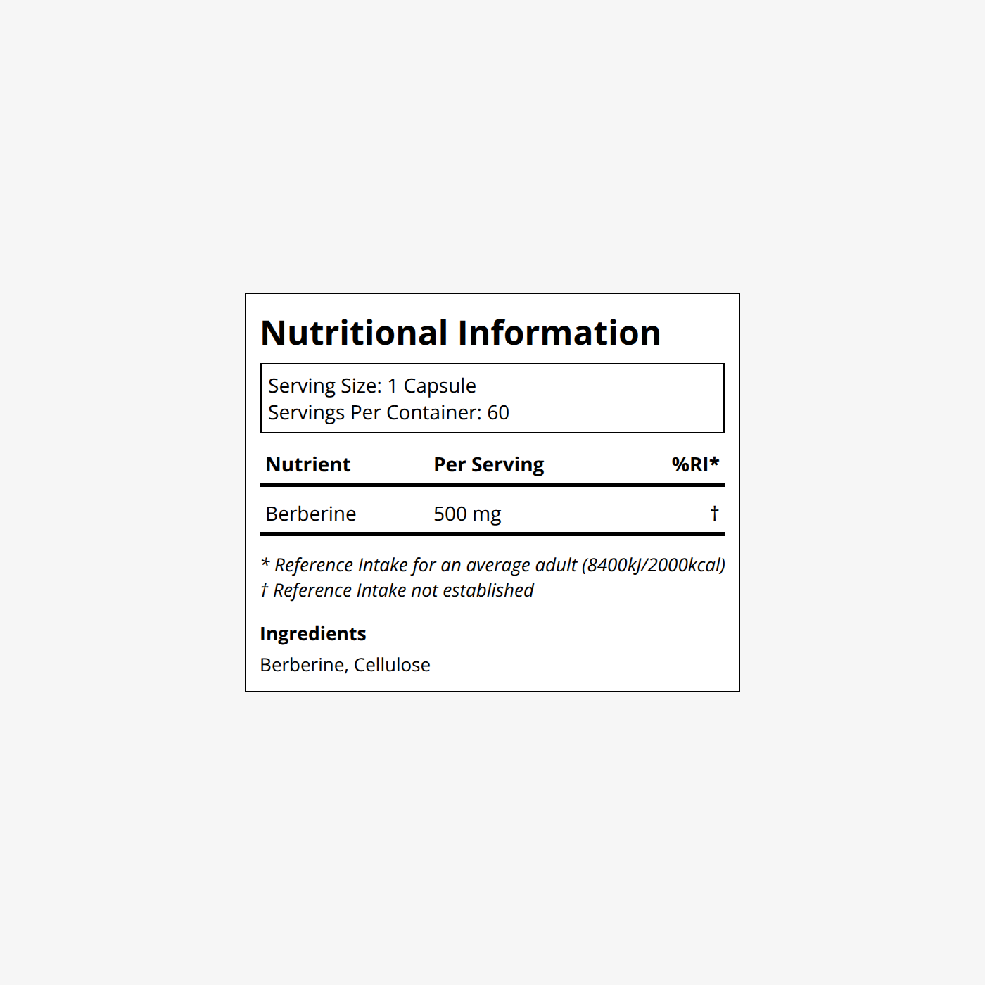 DoNotAge Berberine Label