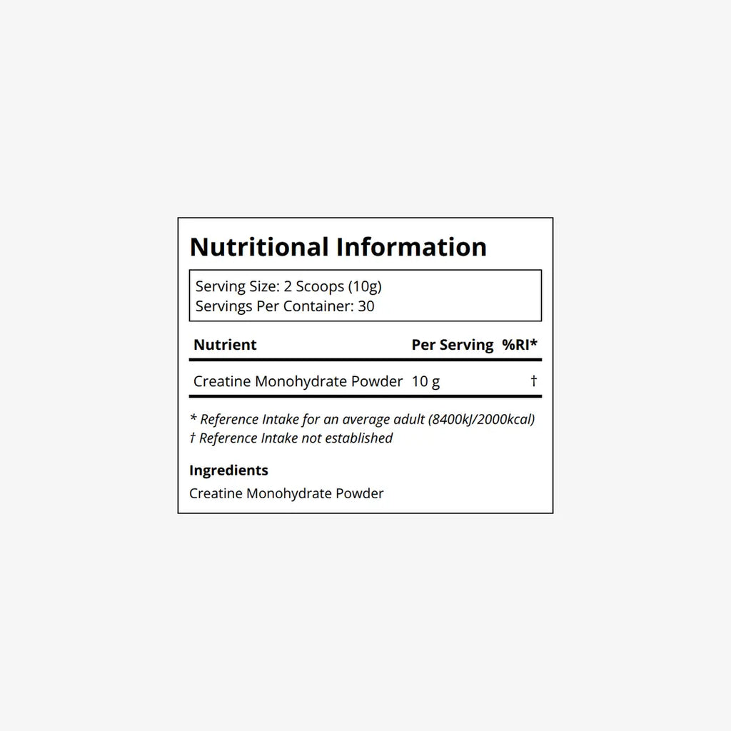 DoNotAge Creatine Monohydrate Label
