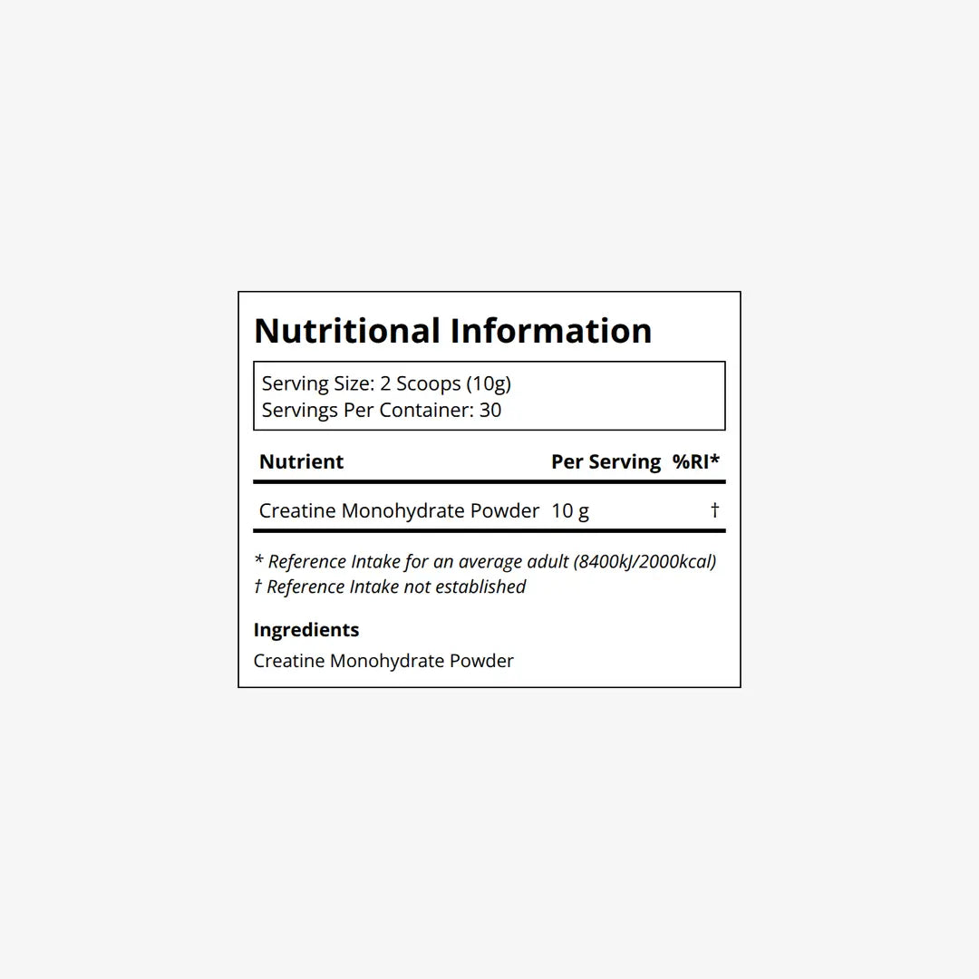 DoNotAge Creatine Monohydrate Label