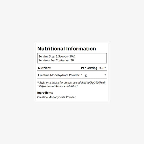 DoNotAge Creatine Monohydrate Label