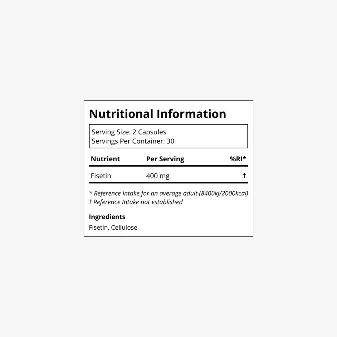 DoNotAge Fisetin Label