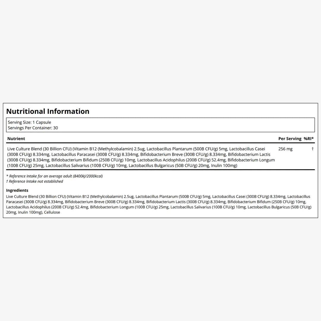 DoNotAge Probiotic Label