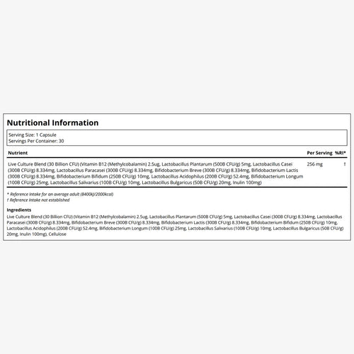 DoNotAge Probiotic Label