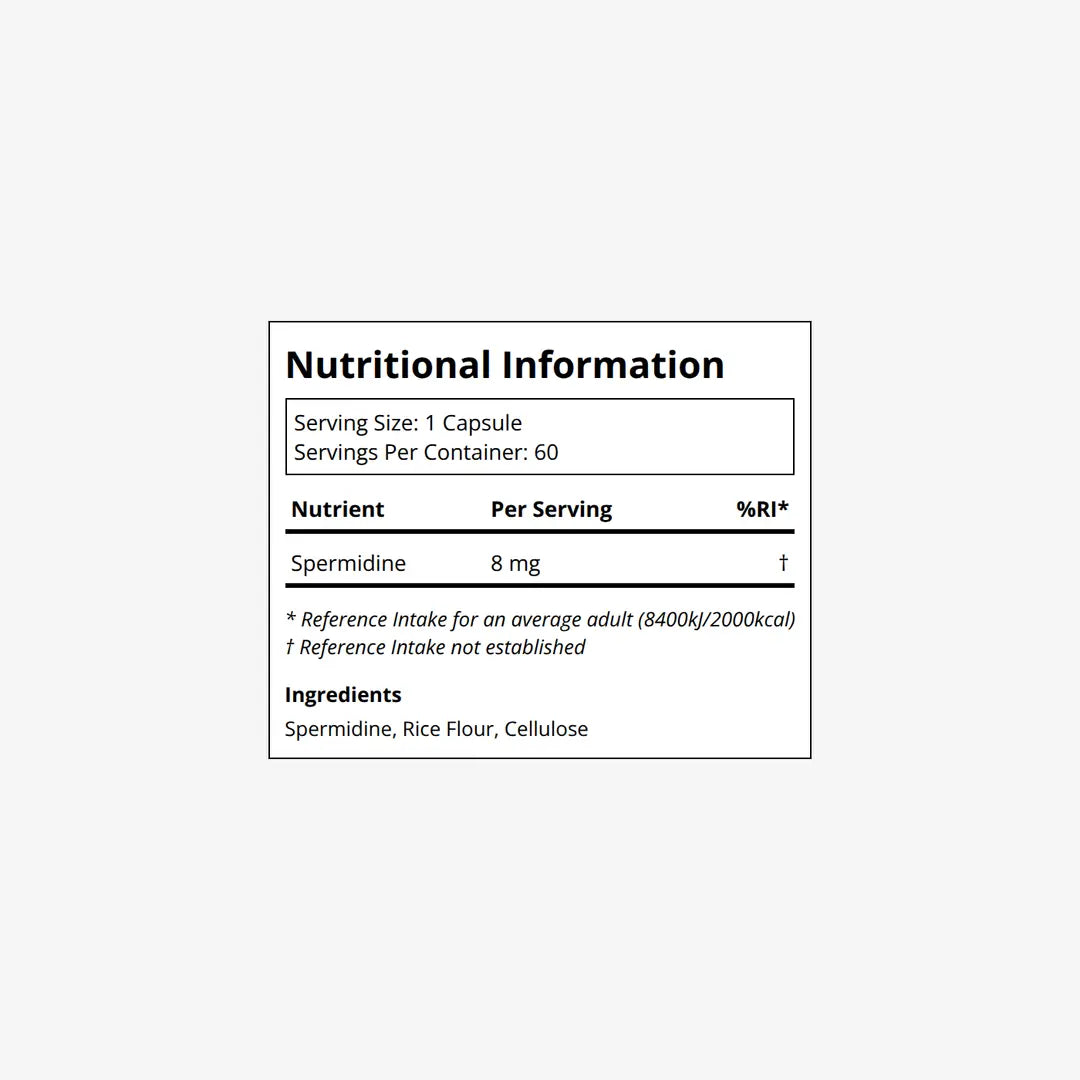 DoNotAge Spermidine Label