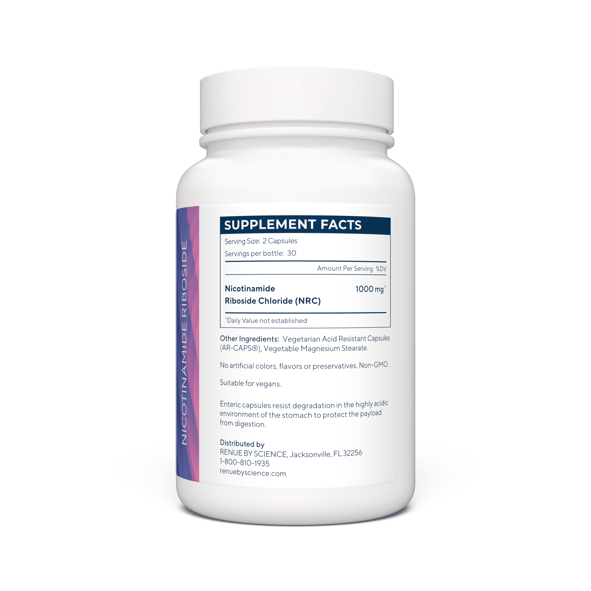 Nicotinamide Riboside (NR) 1000 mg — Enteric Coated 60 ct