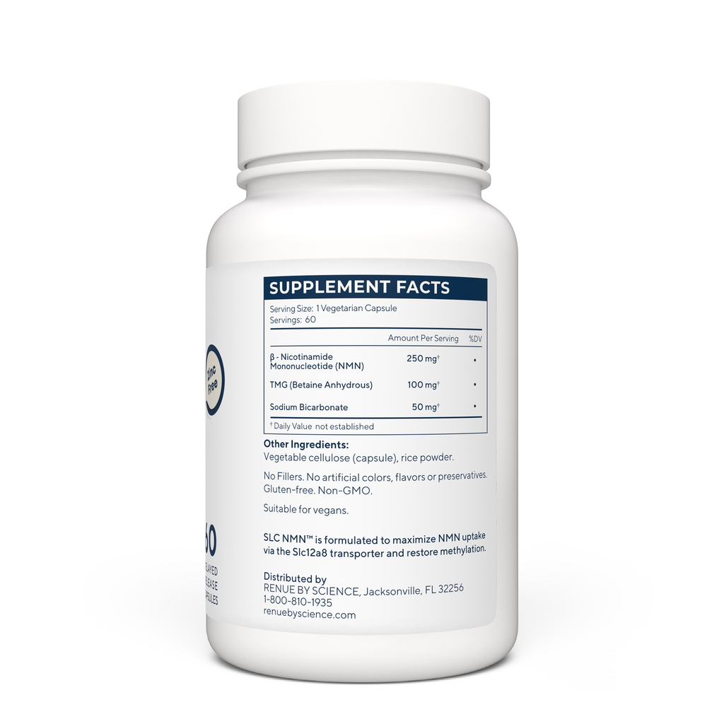 SLC Enteric NMN Zinc Free (Nicotinamide Mononucleotide, Delayed Release) 250mg