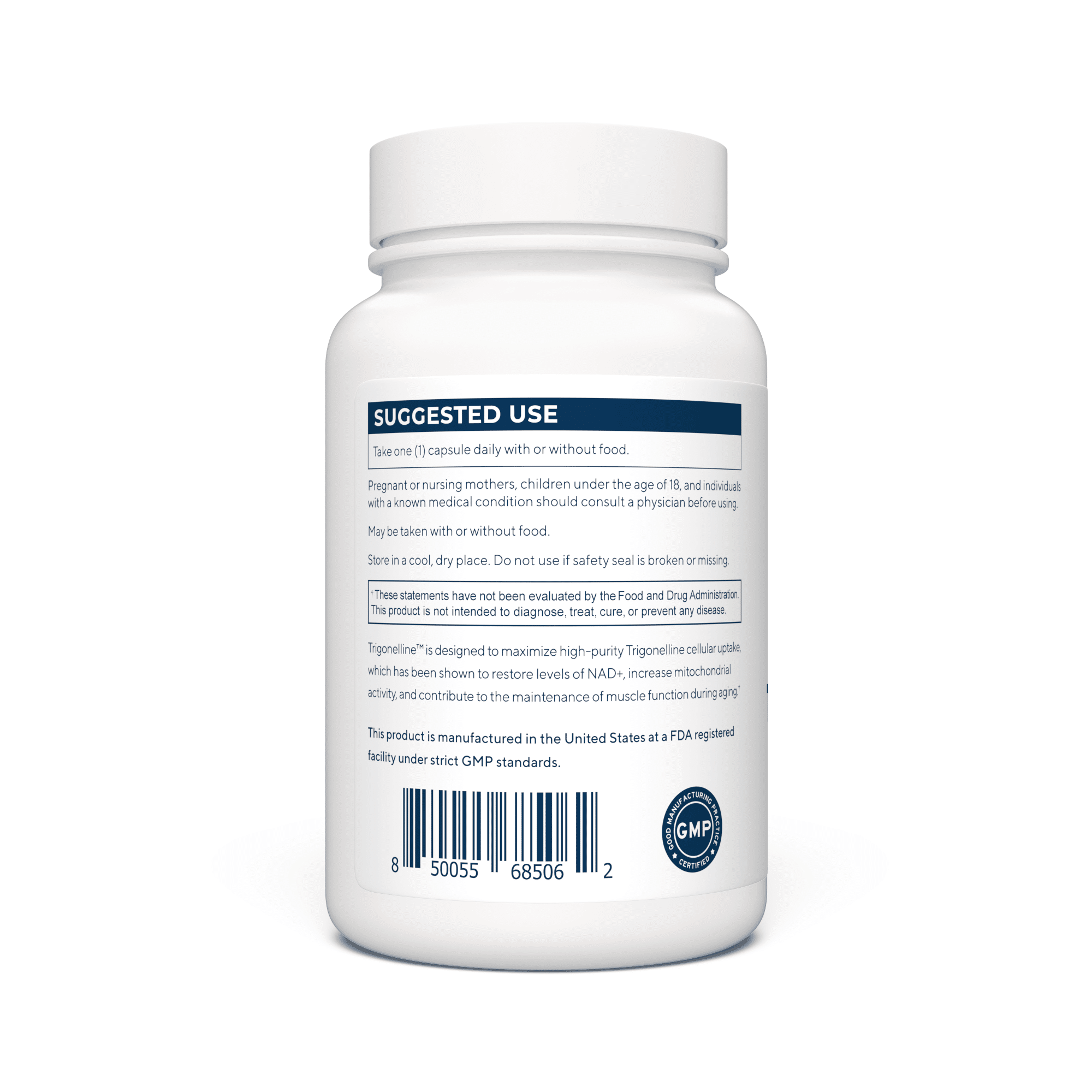 Trigonelline (NAD+ Precursor) - Methylated Niacin 250 mg 90 Ct.