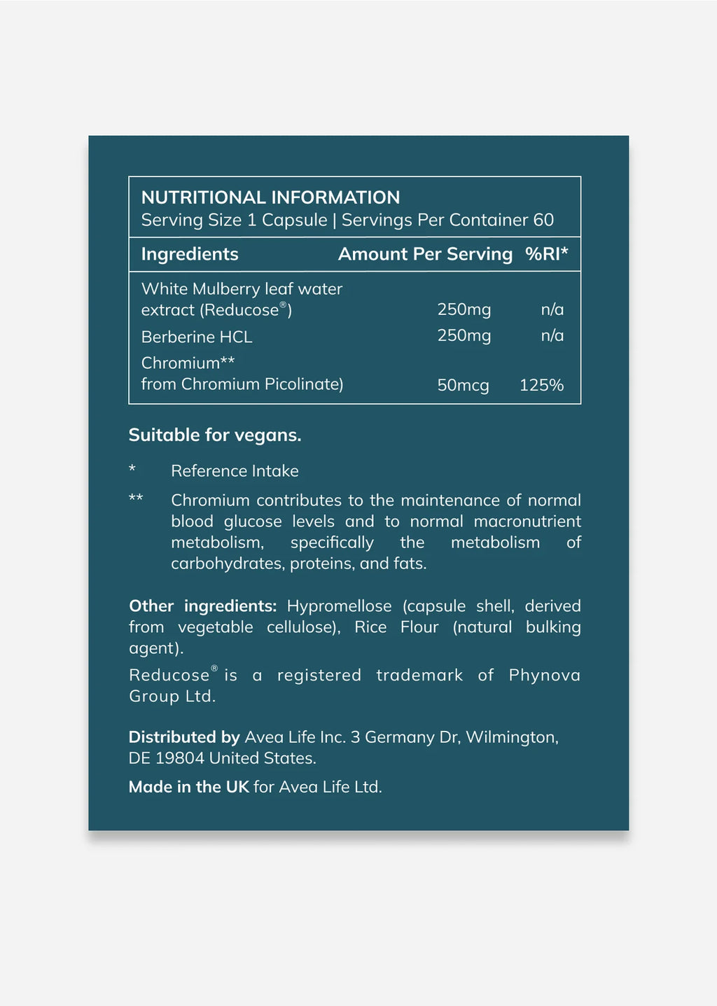 Avea Metabolic Control Routine