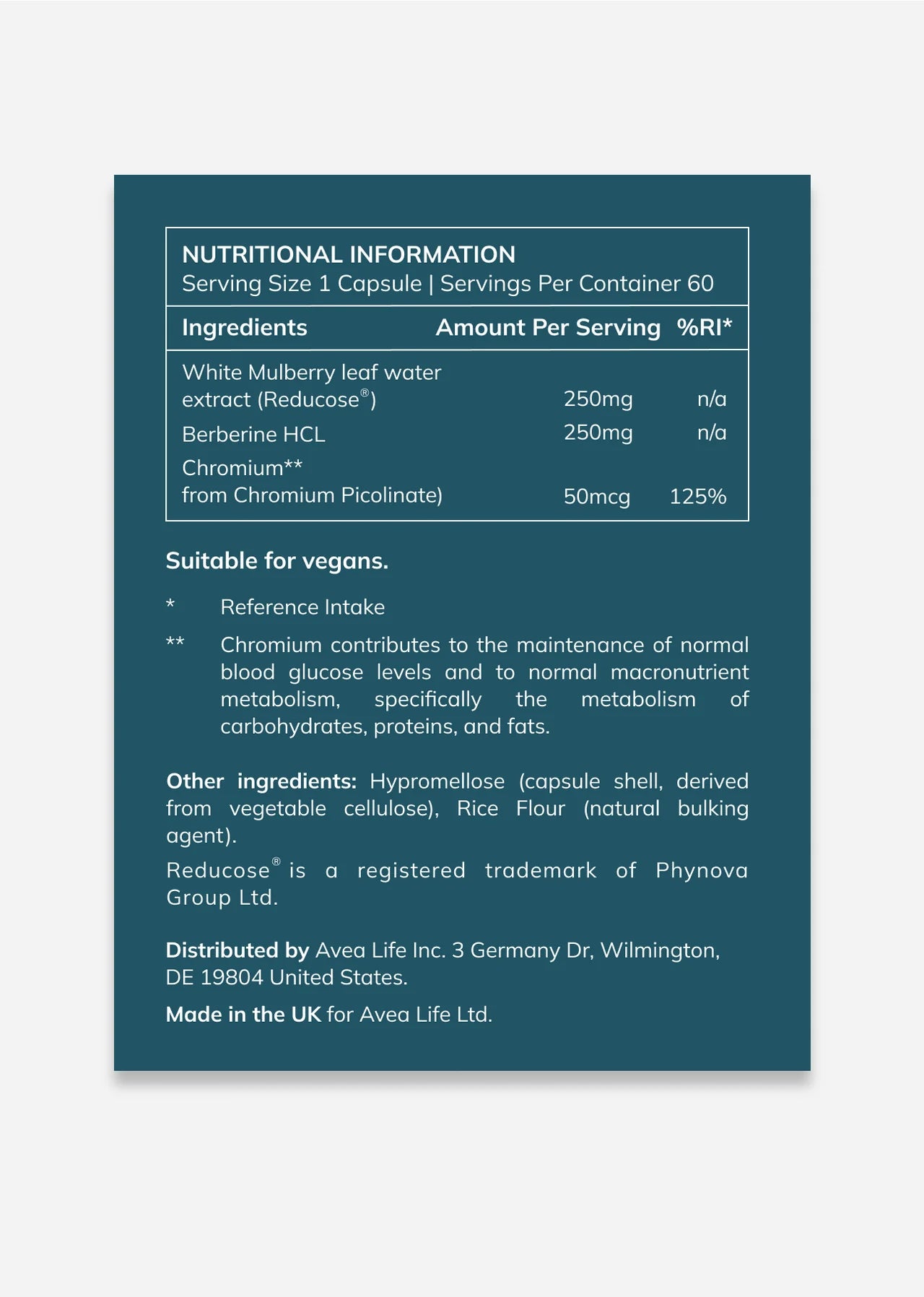 Avea Metabolic Control Routine