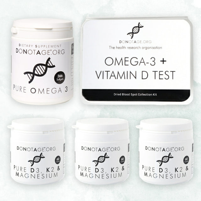 DoNotAge Vit D & Omega-3 Test Kit Bundle